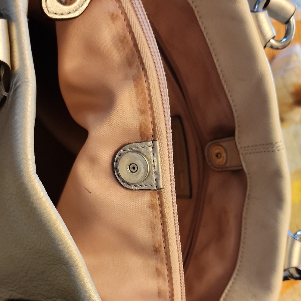 Coach Gray Shoulder Bag with Silver Hardware - Picture 9 of 16